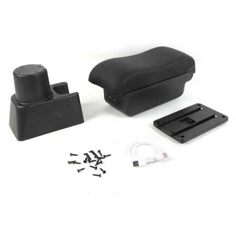 aqxreight Boîte D'accoudoir Central de Voiture, Boîte de Rangement, Accessoires de Modification Adaptés à Duster Noir