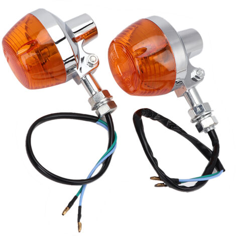 aqxreight Clignotant de Moto Haute luminosité, Lampe Ambre Clignotante, Fabriquée à Partir de Plastique de qualité Supérieure, Universelle pour Boulon de 8 Mm/0,3 Pouces, avec des.