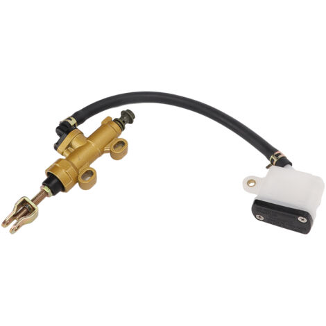 aqxreight Ensemble de Pompe de Frein Arrière de Moto Hydraulique avec Réservoir pour Dirt Bike ATV (Pot à Huile carré).