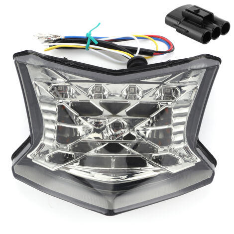 aqxreight Helles LED-Rücklichtset, klare Linse, geeignet für Z900/Z650/ 650 2017-2019, mit Fahrlicht-, Bremslicht- und Blinkerfunktionen, einfach zu montieren.