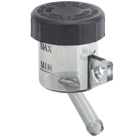 aqxreight Réservoir de Liquide de Frein Universel pour Moto, Réservoir D'huile, Tasse D'huile Arrière Avant Transparente Fumée pour Dirt Bike ATV Quad.