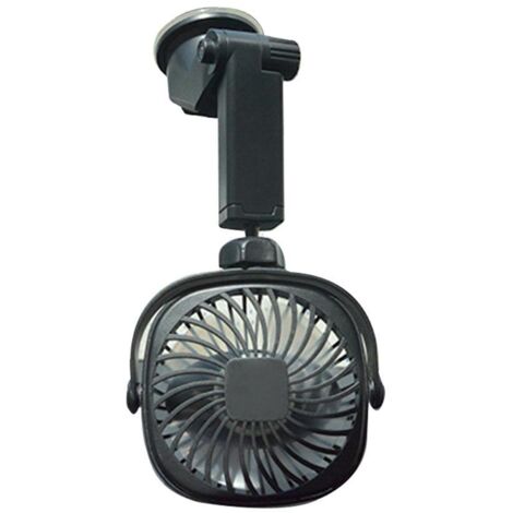 aqxreight Ventilateur de Voiture Rechargeable USB avec Aspiration 360 Vitesses de Rotation Refroidissement Portable Silencieux pour le Voyage (BLACK).