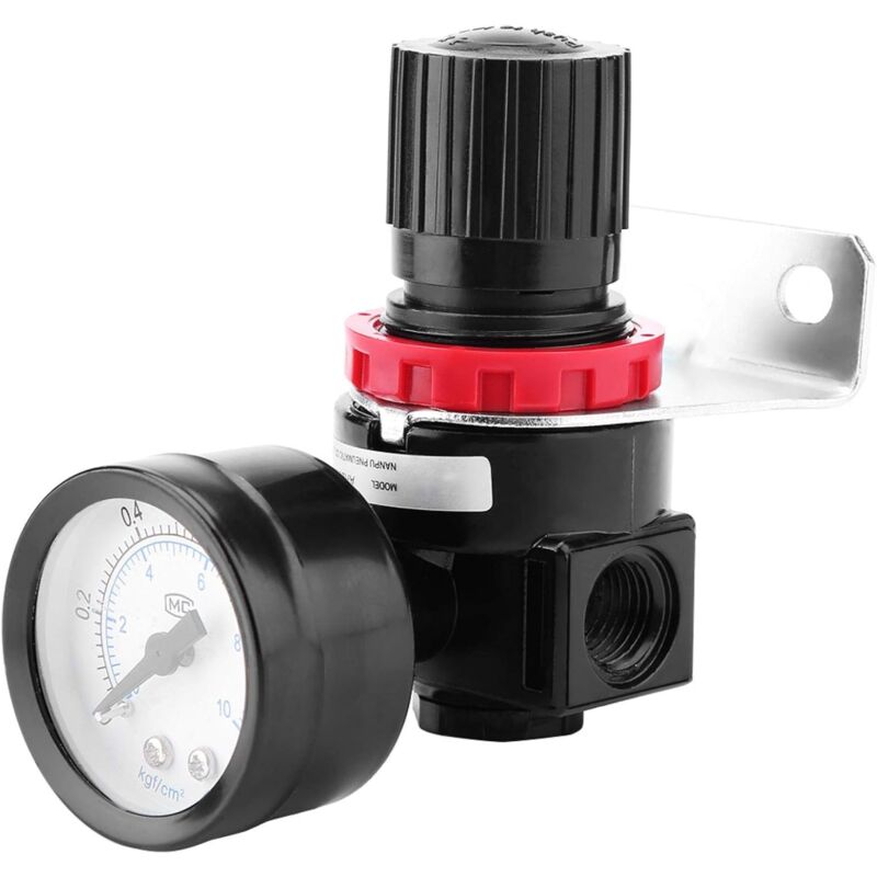 Image of Aiperq - AR-2000 G1/4 10 Bar Mini Regolatore di Pressione del Gas Valvola di Riduzione della Pressione del Compressore d'Aria con Manometro