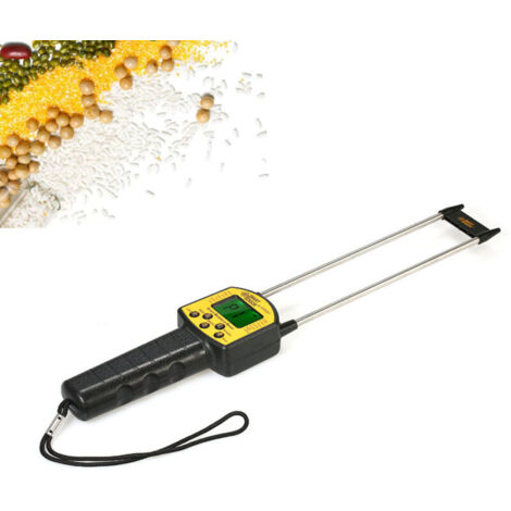 AR991 Digital Grain Moisture Meter with LCD Screen and Dual-Rod Steel Probe for Home, Garden, Facilities, Farm