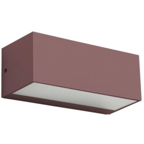 Ara aplique exterior rectangular marrón para bombilla E27