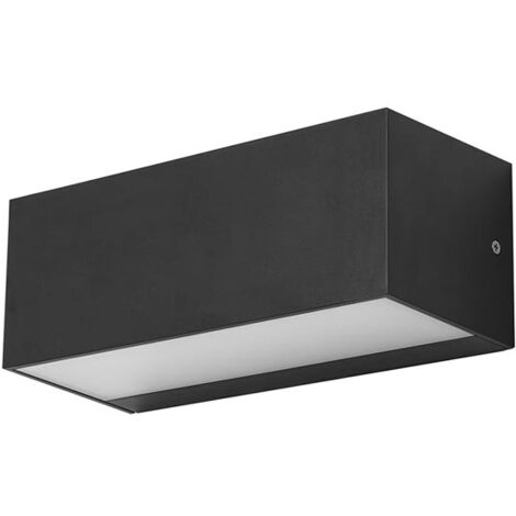 Ara big aplique exterior de empotrable de pared para bombilla E27 en color gris
