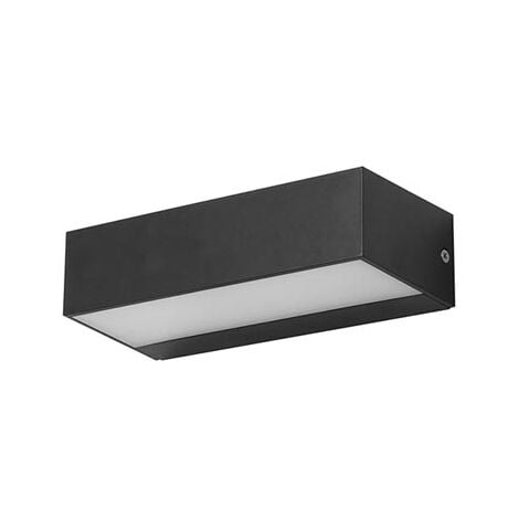 LEDS-C4 Ara Small aplique exterior empotrable de paret con luz led blanco calido 3000K en color gris urbano