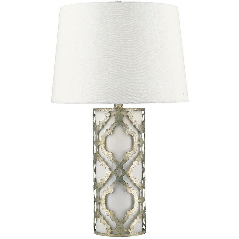 Elstead Arabella - 1 Light Table Lamp Silver, E27