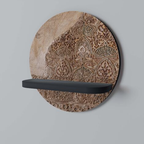 ARABESQUE WHISPERS Rundes Regal Schwarz