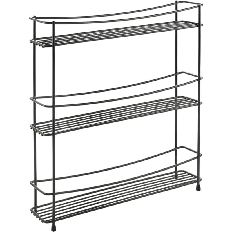 Tagère à épices à 3 niveaux Kumino Noir Metaltex