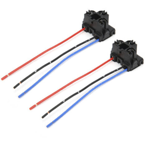 Aramox 2pcs Nylon & Cuivre H4 Ampoule Femelle, Support de Lampe avec Fil de Cuivre Résistant à la Chaleur Haute Plug And Play 12V.