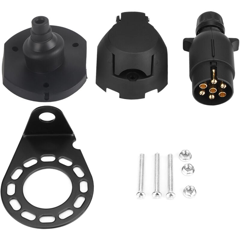 Image of Aramox 7-poliger Anhängerstecker, 12N 7-poliger Anhängerstecker-Buchsenadapter für Anhängerkupplung