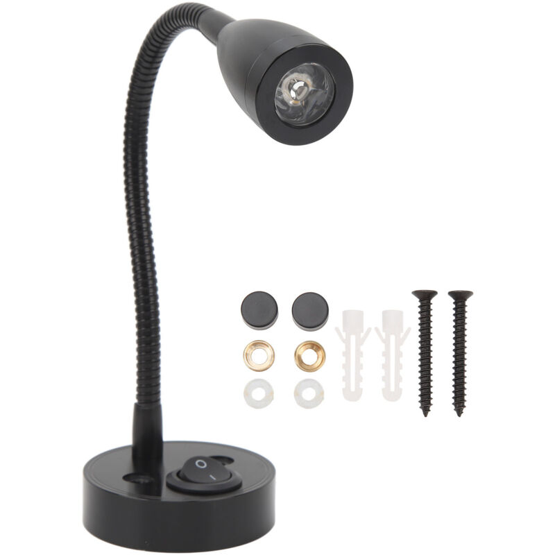 Aramox Lampe de Chevet LED pour Camping-car, Pivotante à 360 Degrés, Flexible, Col de Cygne, pour Bateau, Camping-car, Camion, Voiture, Réglez