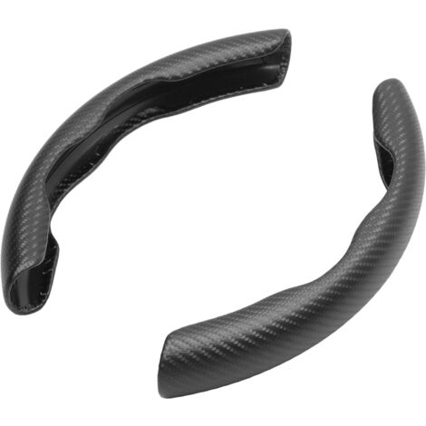 Aramox Lenkradgriff mit Carbonfaser-Muster, rutschfest, segmentiert, zum Aufstecken (Schwarz).