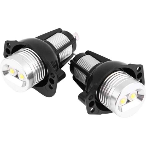 Aramox Lumière LED pour LED Angel Eye, 2pcs 12W Anti- Angel Eyes Halo Ring Marker Light pour E90 E91 05‑08 lampes automatiques