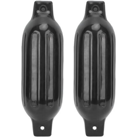 Aramox Marine Fenders, 2pcs Boat Fenders 5,5 X 20 Pouces Bumper pour Yachts Bateaux de Pêche Bateaux Pneumatiques Noir.