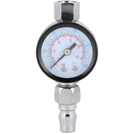 Aramox Mini-Druckluftregler für Spritzpistolen, mit Manometer, Membransteuerung, für Autolacke, geeignet für Zinklegierungen.