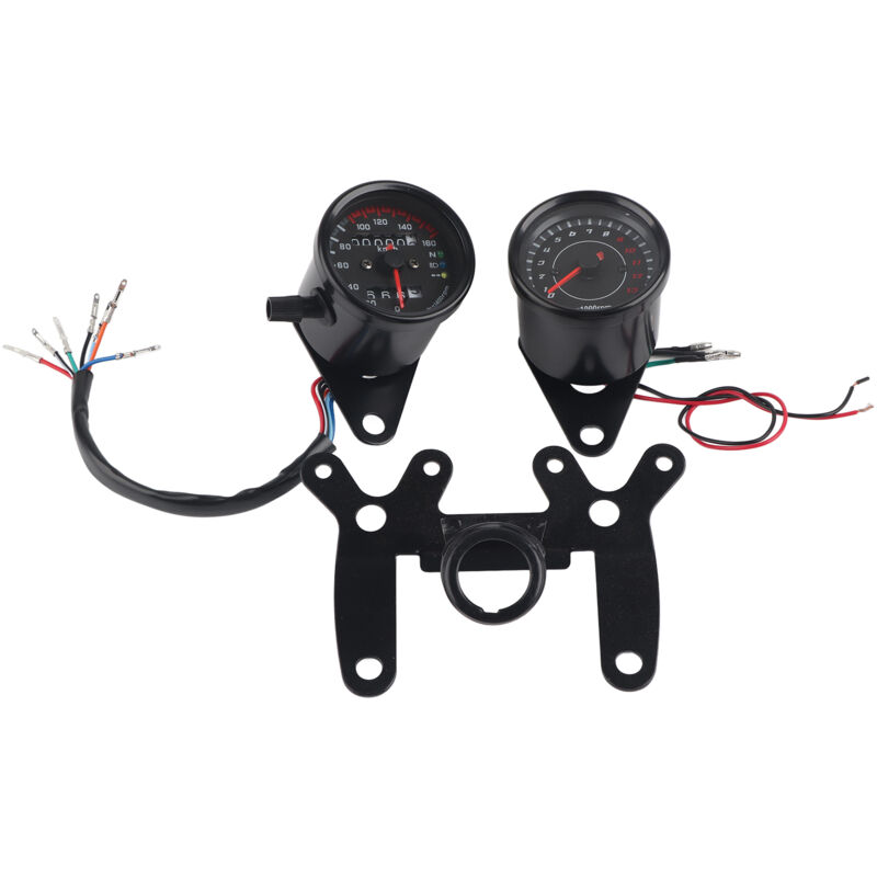Image of Aramox Motorrad-Tachometer, Universal-Tachometer, Retro-Zubehör für modifizierte Instrumente.