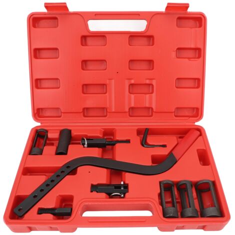 Aramox Outil de Remplacement de Ressort de Soupape de Voiture, Installateur de Dissolvant de Compresseur de Ressort de Soupape Automobile en Acier au Carbone 10 Pièces pour Véhicule de