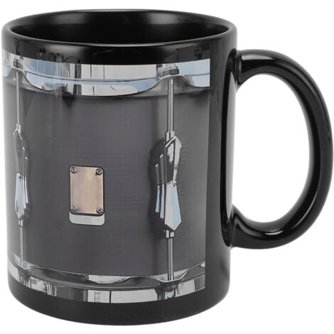 Aramox Vintage Drum Cup, Keramik-Kaffeebecher-Set, 11 Unzen, ideal für Schlagzeuger und Musiker, Materialien: Keramik und Edelstahl.