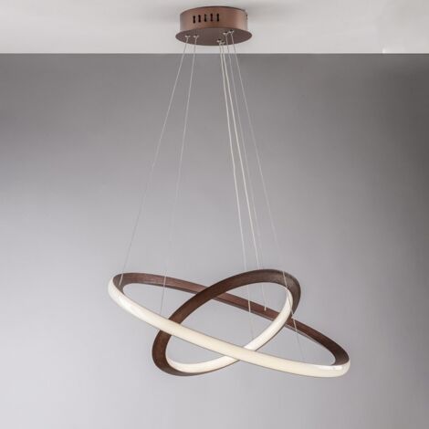 Araña moderna y de aluminio Marrón LED integrado 60x40x h150 cm