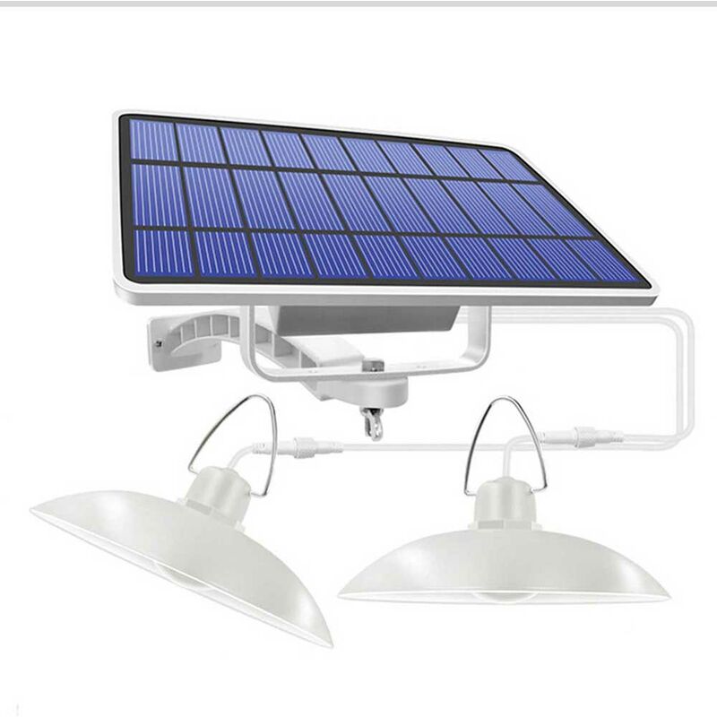 

Arana retro solar de doble cabezal, luz LED impermeable para pasillo, IP65,Luz blanca, blanca