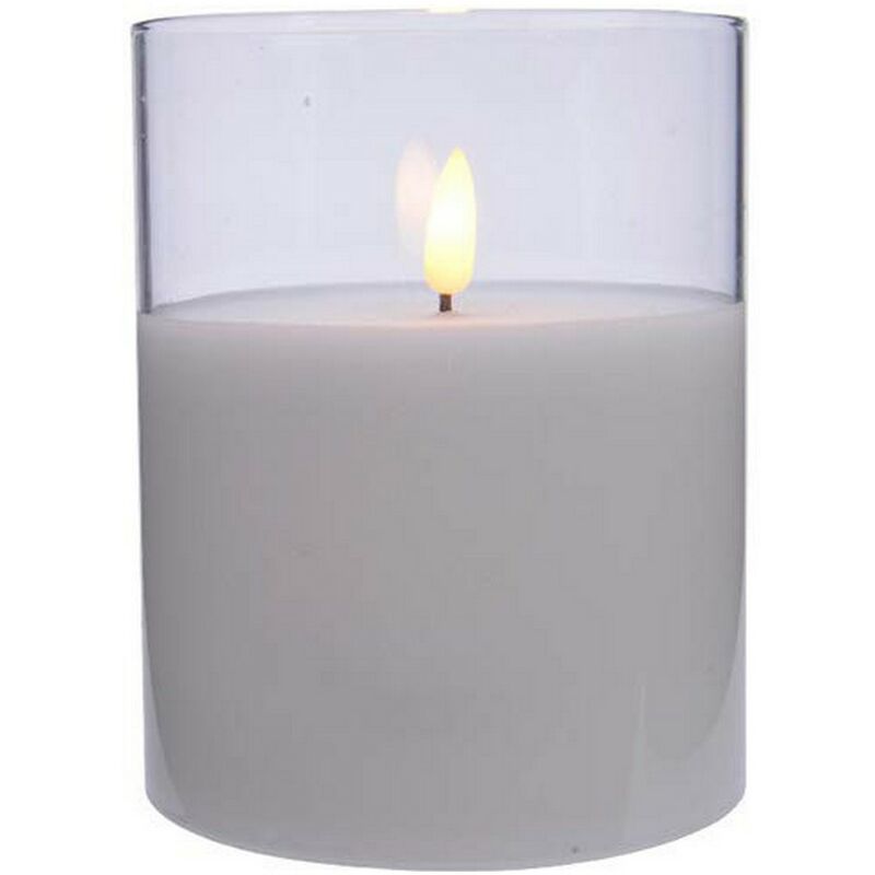 

DECORIS Vela led en vaso de cristal ø10x13cm