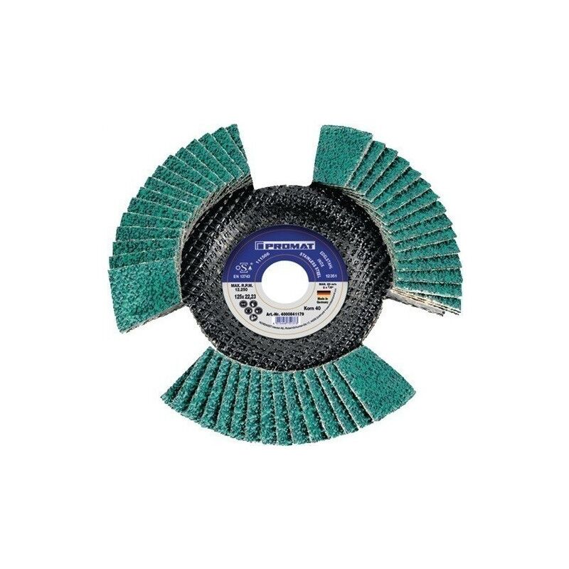 

Disco Abrasivo De Lminas Dim. 125 Mm Granulacin 40 Cnico
