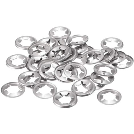 Arandela de seguridad YMYNY M8, arandela de seguridad de 7,4 mm de diámetro interior y 15 mm de diámetro exterior, clips de velocidad de empuje de dientes internos, acero inoxidable 304, 40 piezas