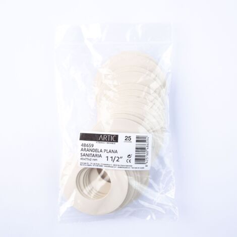 Arandela Plana Sanitaria 1 1/2" 40x77x2 mm (25 unidades)