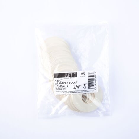 Arandela Plana Sanitaria 3/4" 25x59x2 mm (25 unidades)