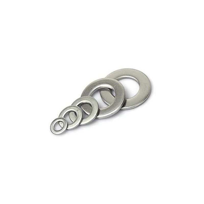 Arandelas M6 acero inoxidable A2 - DIN 125 - arandelas - Arandelas en U - arandelas planas (tamaño: M6 cantidad: 50 piezas).
