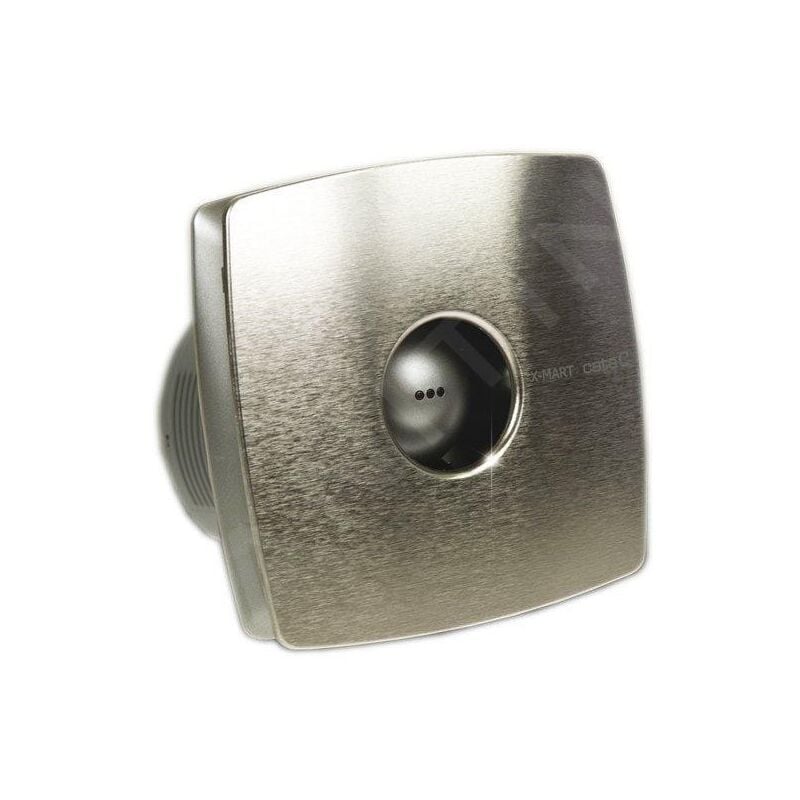 Sapho Cata X-Mart - Ventilateur axial de salle de bains avec X-MART automatique 10H, 15W, conduit 100 mm, acier inoxydable