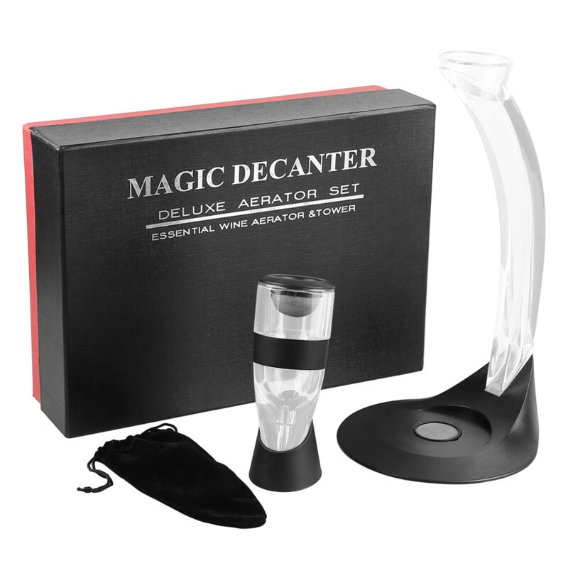 Yongqing - Aérateur à Vin, Décanteur pour Vin Rouge, avec anses, Boîte: Boite cadeau Aérateur de Vin Décanteur à Vin Accessoire de Dégustation, de