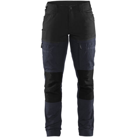 Arbeits-Hosen Wartung Stretch Damen 7166 - Dunkel Marine/Schwarz XL - FR(48) - SE(C46) - Kurz
