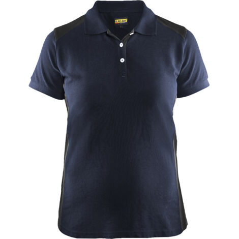 Arbeits-Polo kurzarm Damen 3390 - Dunkelblau/Schwarz M
