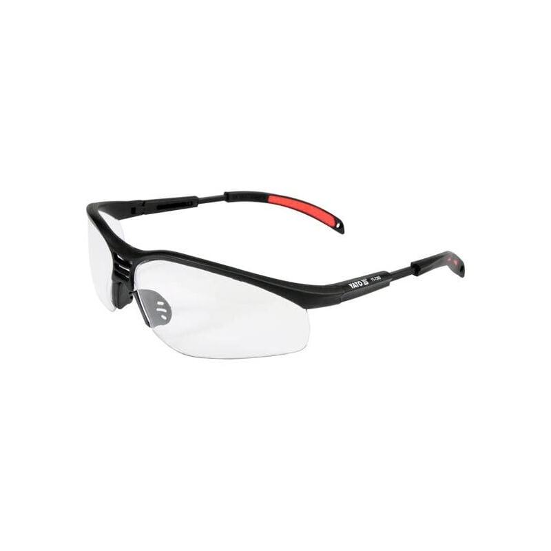 Image of Yato YT-7363 Schutzbrille und Glas de Schutzbrille de Sicherheit Nylon Schwarz, Rot, Transparent