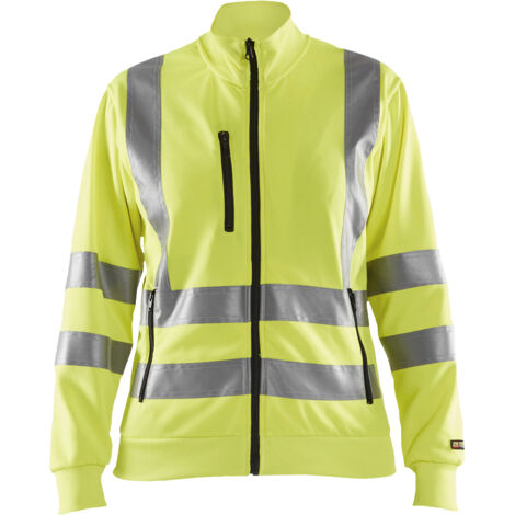 Arbeits-Sweatshirt mit Reißverschluss, Hochsichtbarkeit, Damen 3308 - Neon Gelb XL