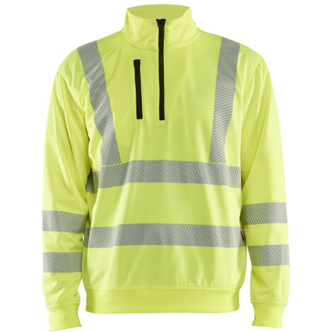 Arbeits-Sweatshirt mit Reißverschluss und Hochsichtbarkeits-Design 3564 - Gelb L