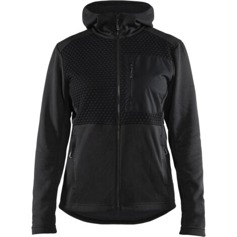 Arbeits-Zip-Hoodie für Damen 3542 – Schwarz XL