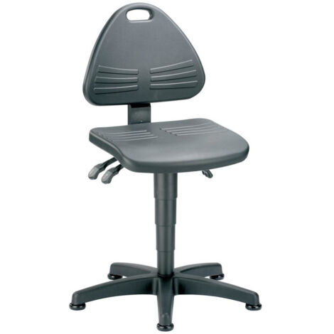 Arbeitsdrehstuhl ISITEC Bodengleiter Integralschaum schwarz 430-600mm BIMOS
