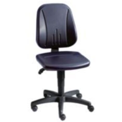 Arbeitsdrehstuhl Unitec Rollen Kunstlederpolster schwarz 440-620mm BIMOS