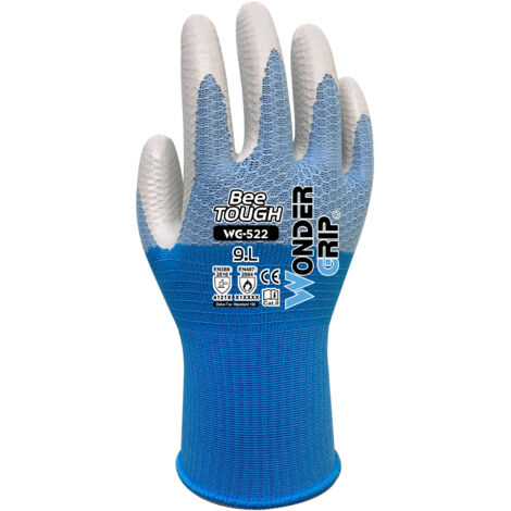 Arbeitshandschuh WONDER GRIP BEE-TOUGH WG-522 Atmungsaktives Nitril-Polyester 9/L