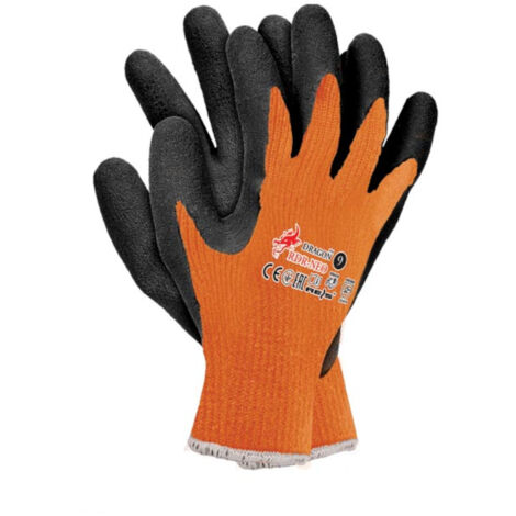Arbeitshandschuhe aus Strickgewebe mit Latexbeschichtung Orange 9