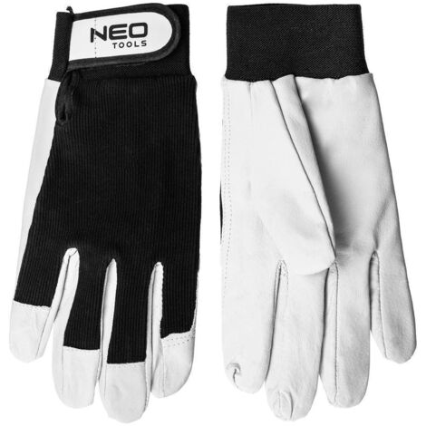 Arbeitshandschuhe Leder mit Klettverschluss, Vollnarben Schweinsleder 10