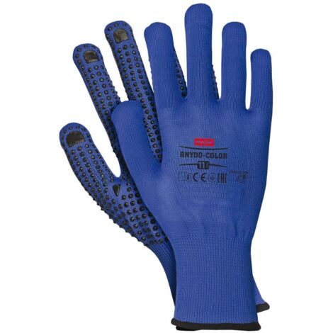 Arbeitshandschuhe mit PVC Noppen blau 11