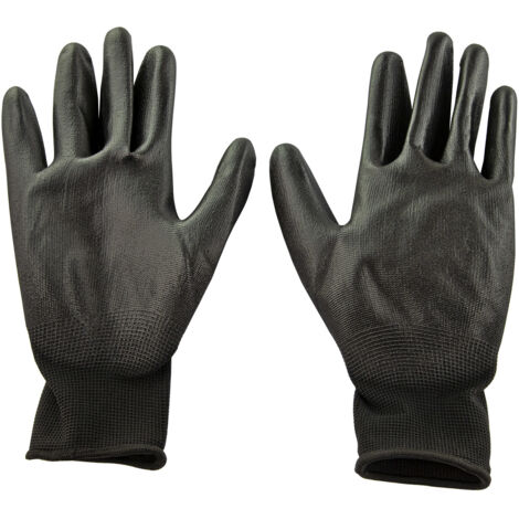 Arbeitshandschuhe PU Arbeitshandschuh Handschuhe Montagehandschuhe Schwarz