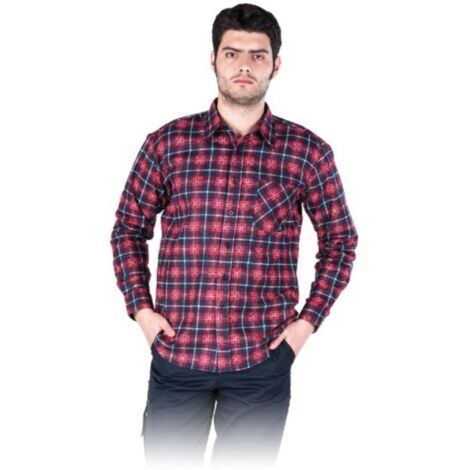 Arbeitshemd Flanellhemd rot/blau Gr. M