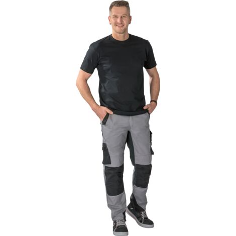 Arbeitshose Herren Bundhose zink/schwarz Größe 94