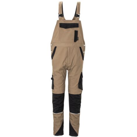 Arbeitshose Herren Latzhose sand/schwarz Größe 110